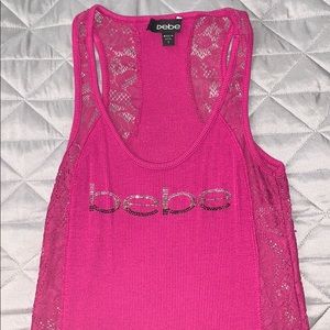 Hot Pink Bebe Tank